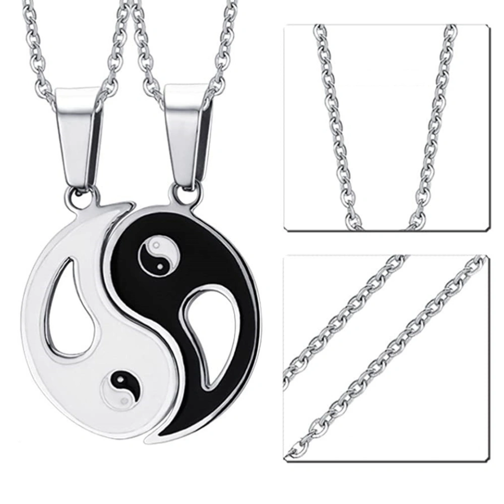 1 Pair Yin Yang Pendant Matching Necklace Puzzle Necklaces Jewelry Gift