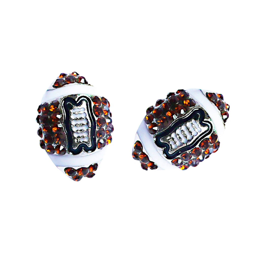 Football Earrings Elegant Crystal Stud Earring Jewelry for Women Girls