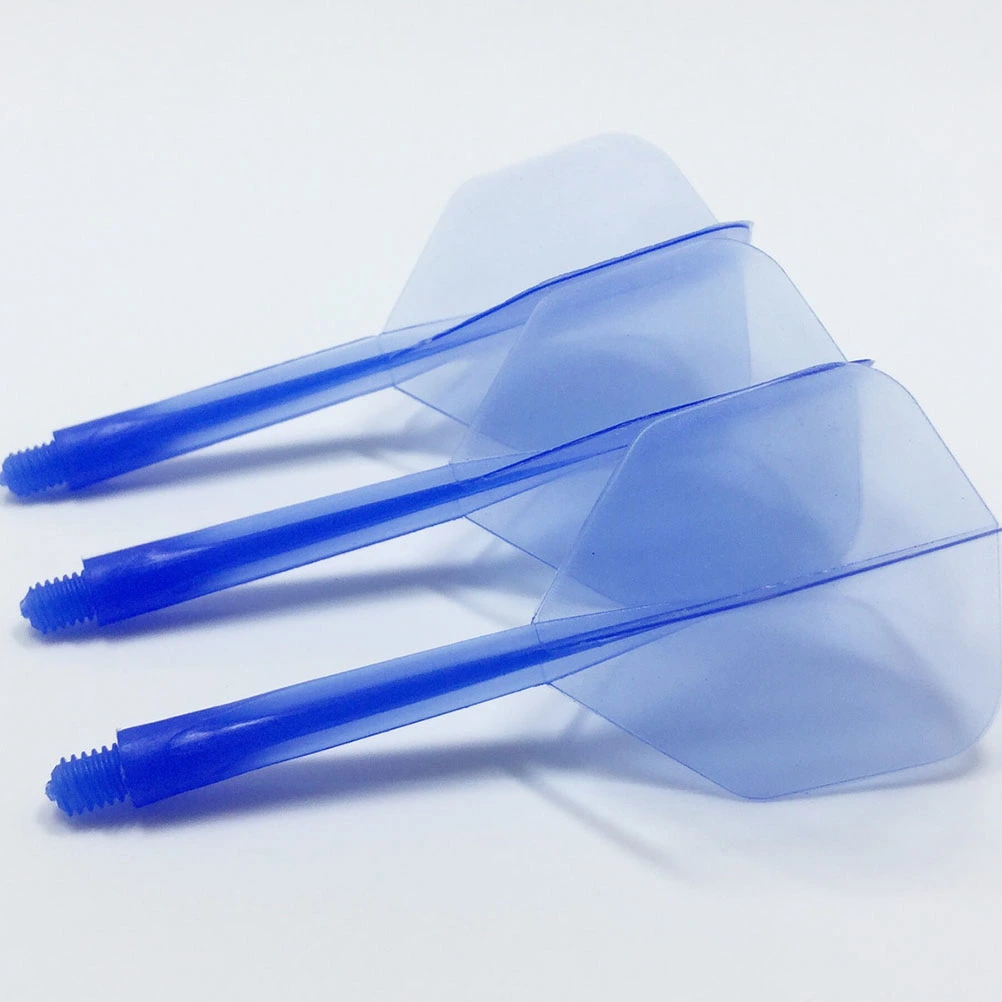 6 Pcs Transparent Fine Thread Dart Flights Darts Accessory Outdoor and Indoor Sports Dart Tail Wings (Red, Black, Blue, Purple, Pink, White, 1pcs Each)