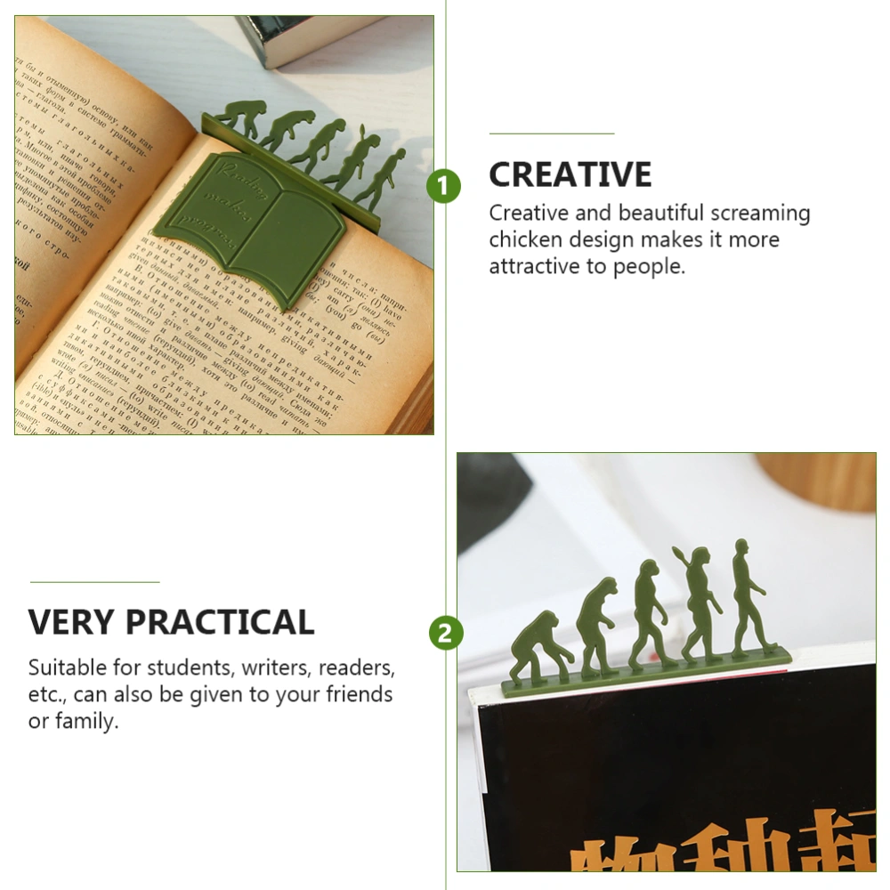 1Pc Unique Green Bookmarks Adorable Creative Bookmarks Students Stationery