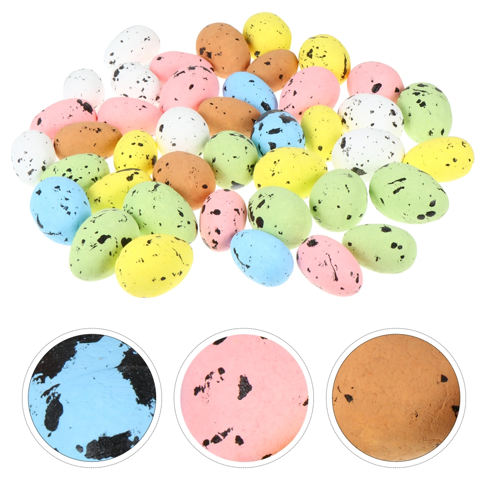 40pcs Easter Spotted Eggs Foams Adornment Simulation Egg DIY Accessories