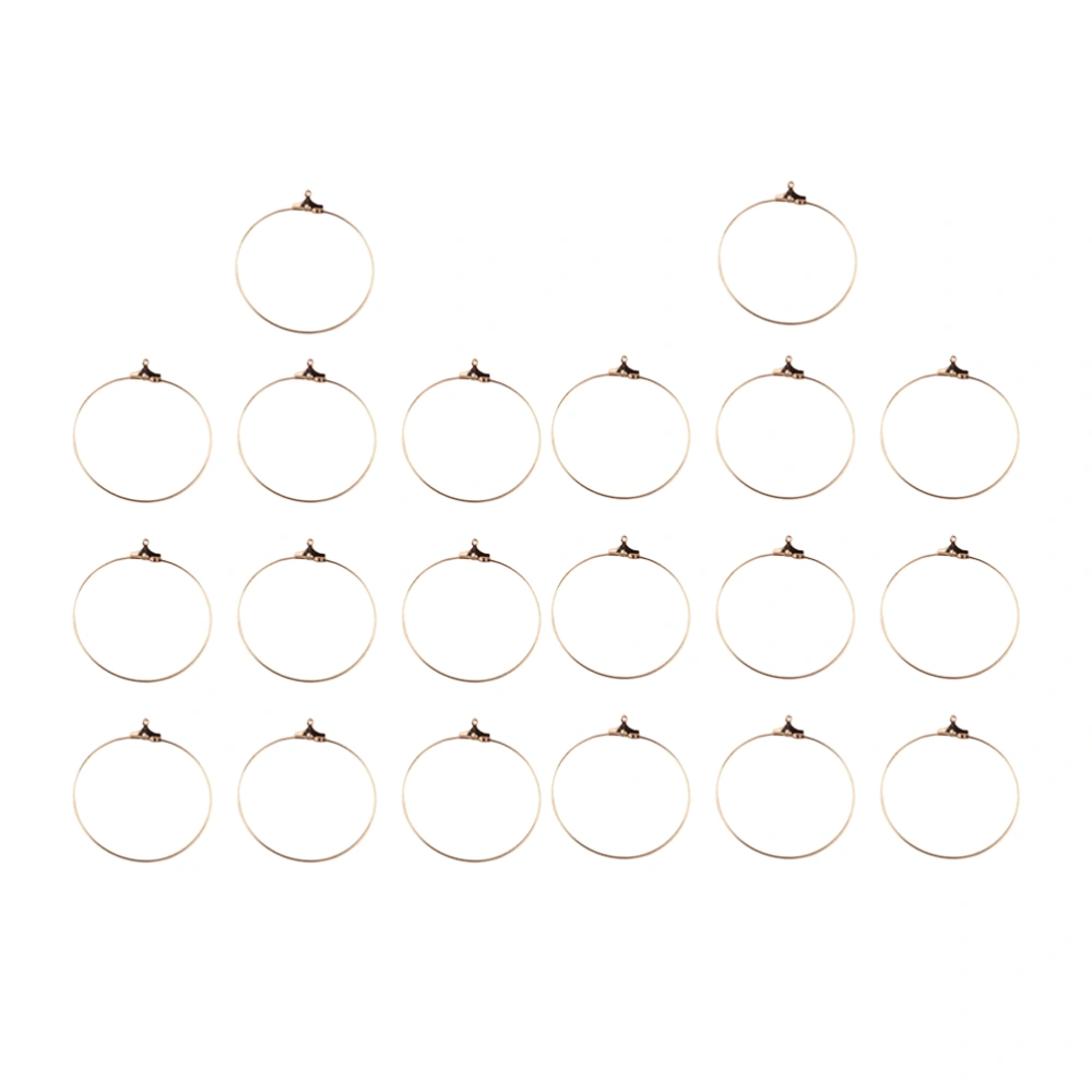 20PCS Simple DIY Earrings Jewelry Making Accessories Copper Ear Clips for Women Girl Handcraft (Golden, 25mm)