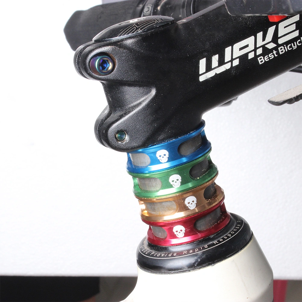 4PCS 28.6MM Mountain Bike Road Bike Fold Able Bike Aluminum Alloy Washer Spacers Gasket Fork Headset Parts(Red)
