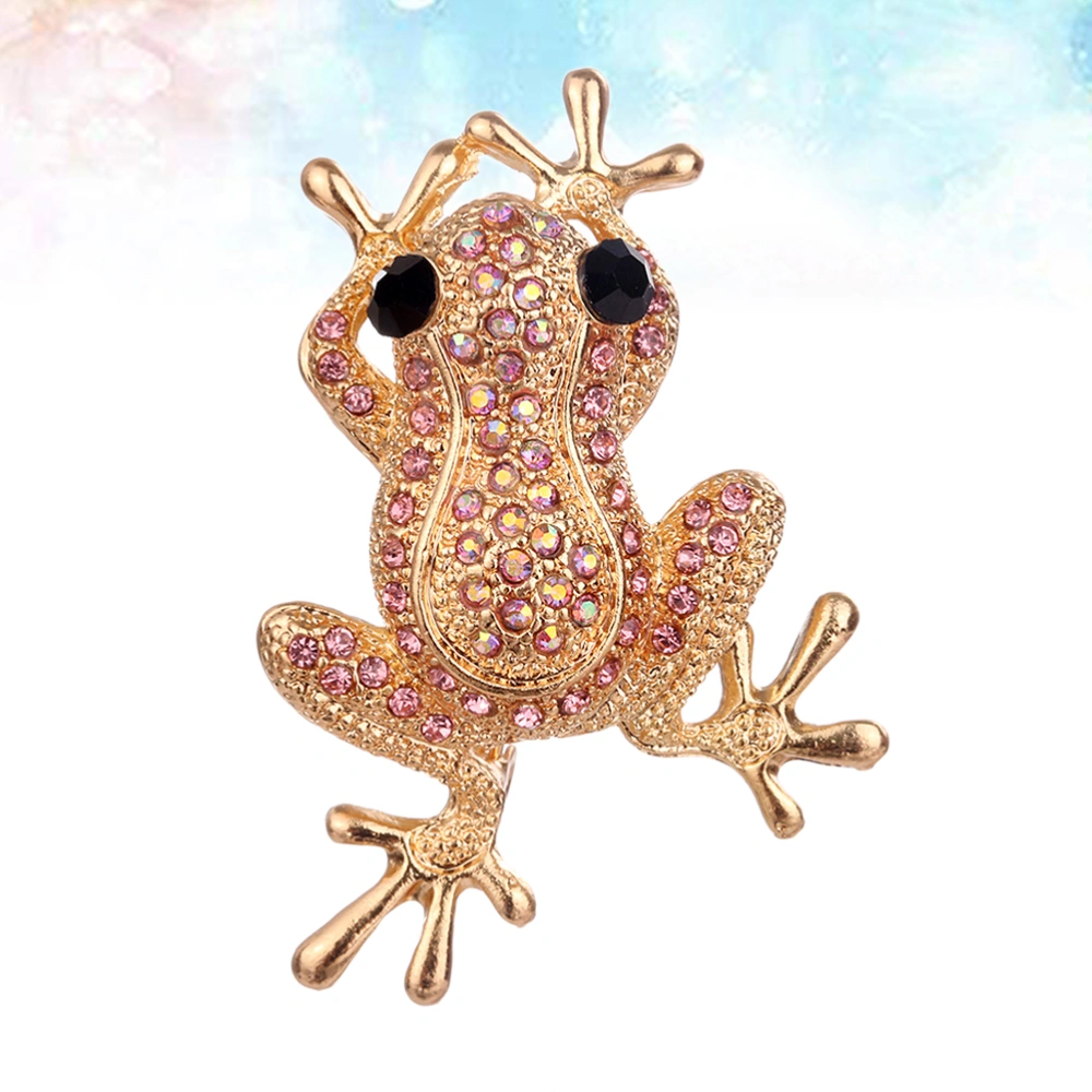 Crystal Rhinestone Shell Animal Brooch Alloy Brooch for Scarf Banquet Decoration Jewelry Gift(Champagne)