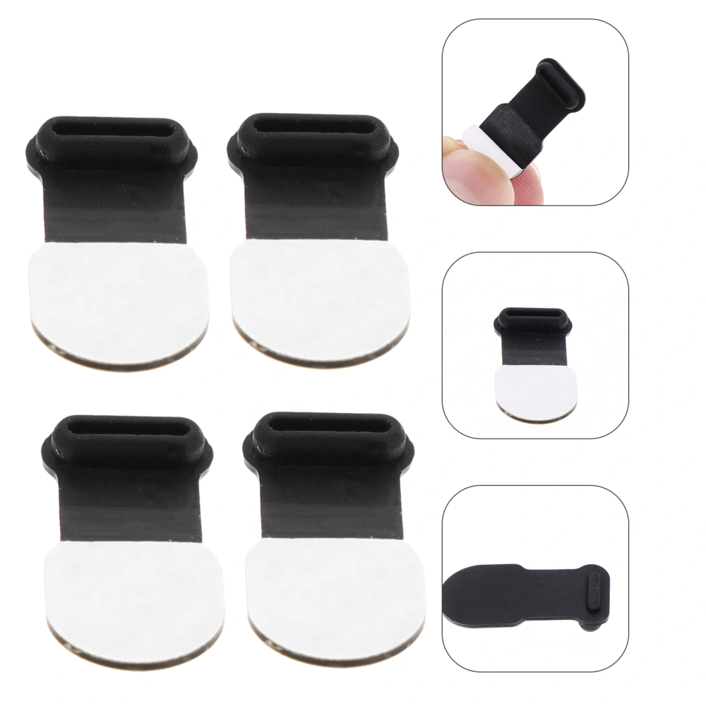 4pcs Type-C Dust Plugs Silicone Dust Plug Phone Charging Port Silicone Covers