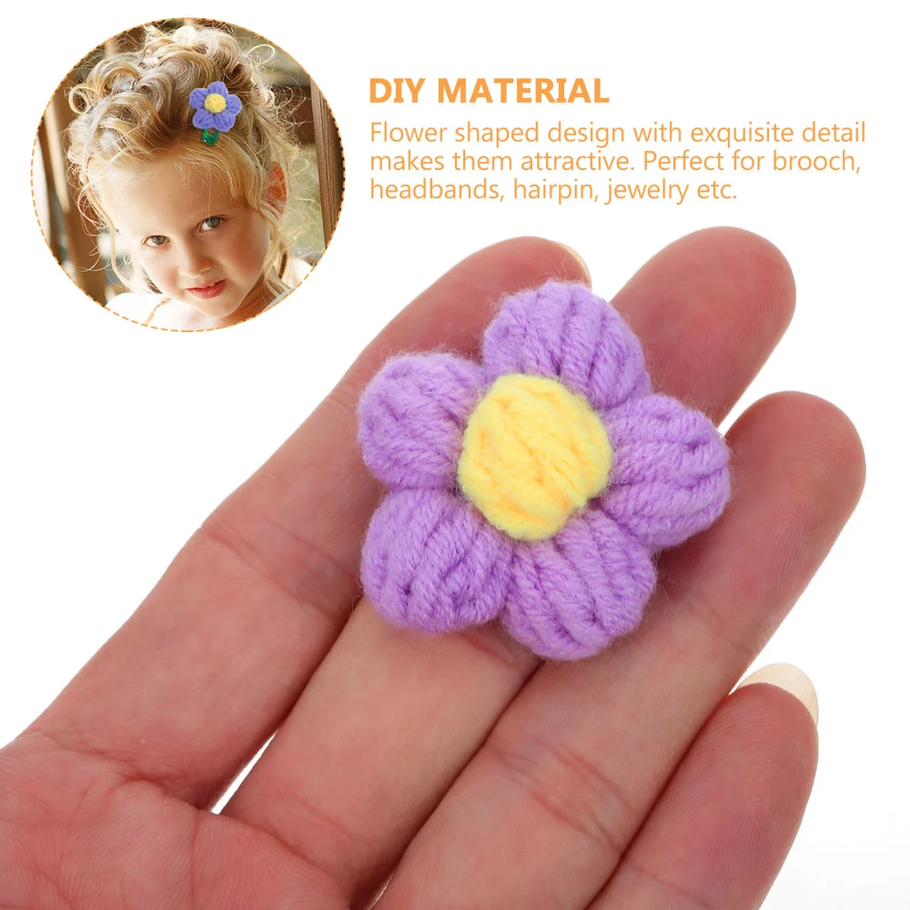 10Pcs Manual Flower Ornament Lovely DIY Brooch Flower Headdress Accessories