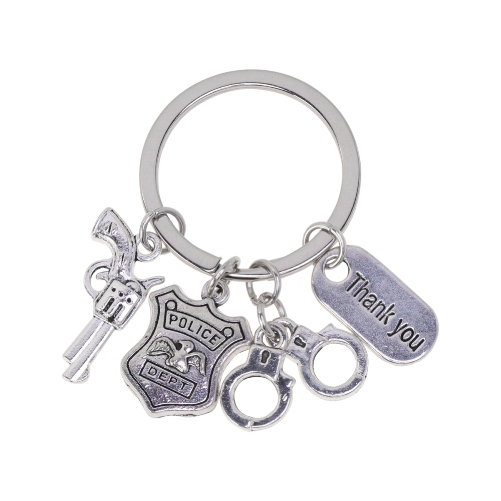 Police Themed Design Keychains Special Keychains Shooting Decor Thanksgiving Police Badge Keyrings Creative Hanging Keyrings for Car Key Bag Phone Gift Hanging Keyrings for Car Key Bag Phone