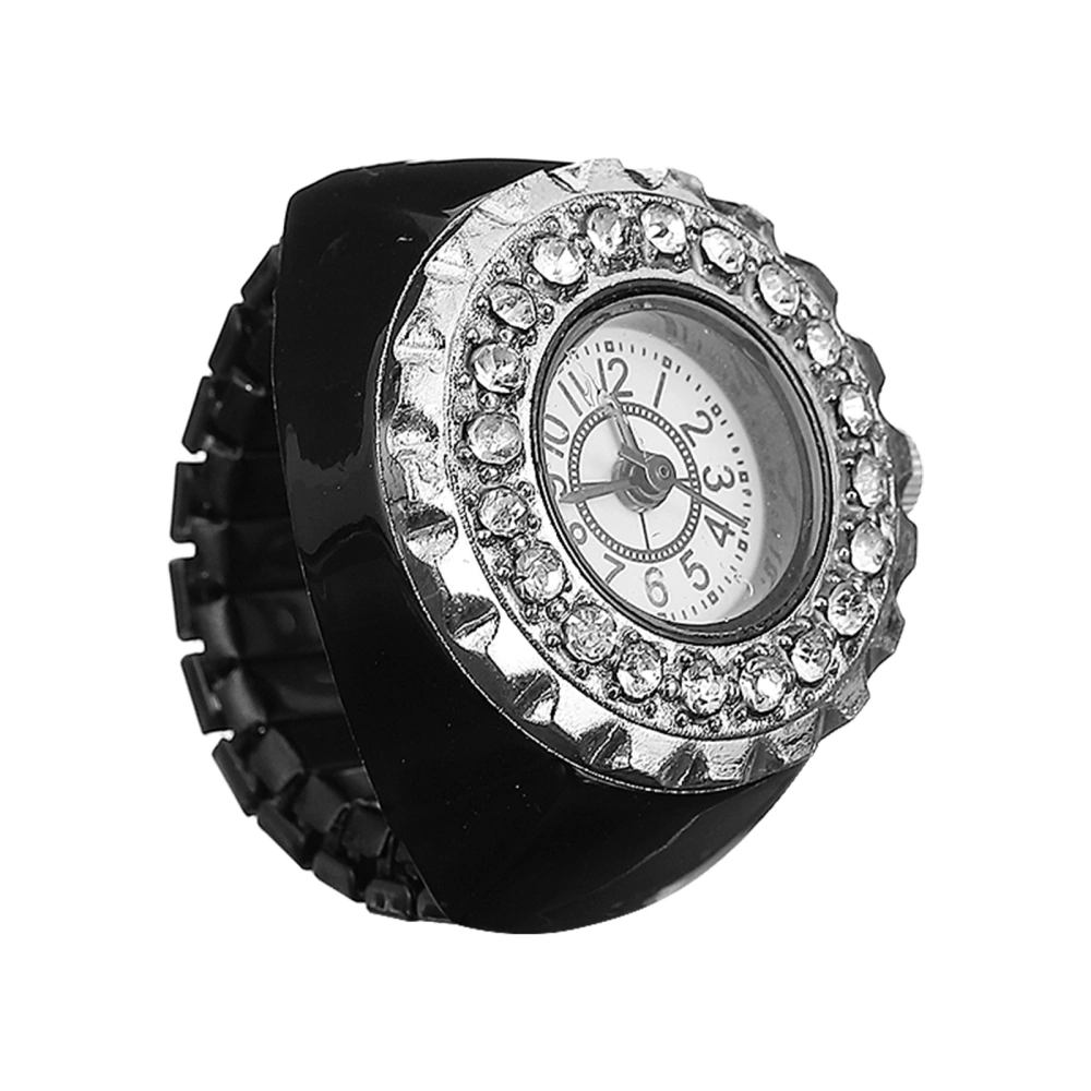 Trend Fashion Women Ring Watch Diamond Finger Decoration Watch Ring Watch