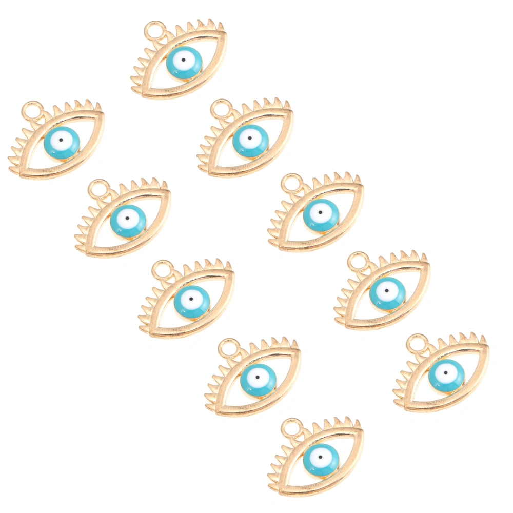 10Pcs Evil Eye Charms Alloy Eye Charm Beads DIY Jewelry Making Accessories