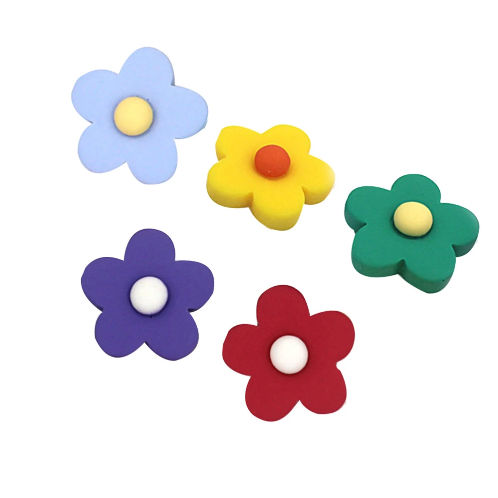 5pcs Unique Flower Shape Fridge Magnet Sticker Magnet Lovely Plant Fridge Magnets Home Decoration (Random Color)