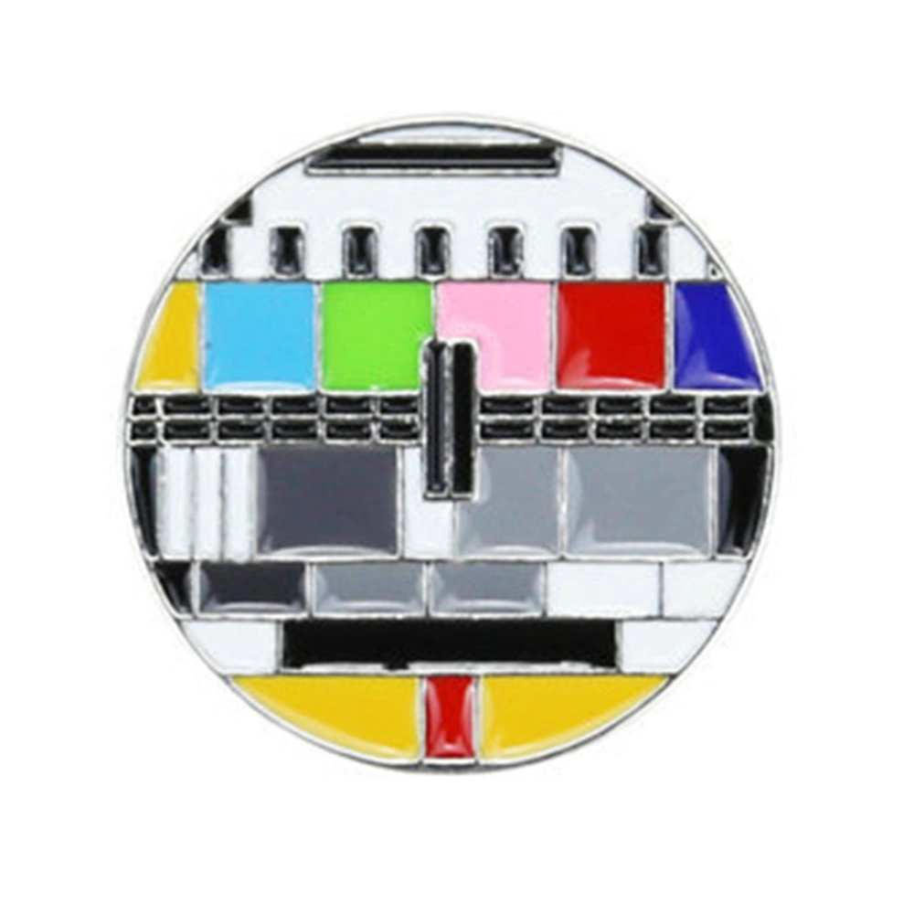 2pcs Retro TV Channels Shaped Breastpin Creative Brooches Unique Brooch Pin Costume Props Decoration Small Gift for Decor Use