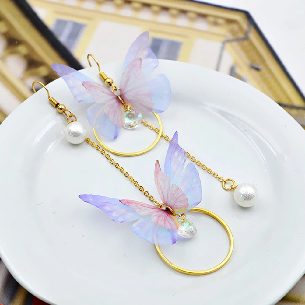 Trendy Temperament Yarn Dangle Earrings Long Ear Line Simulated Pearl Pendientes Fashion Earrings