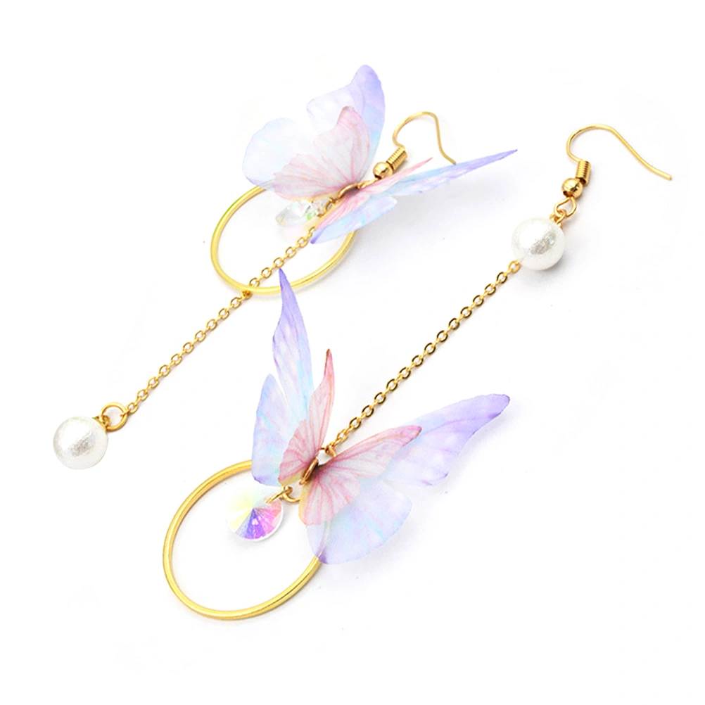 Trendy Temperament Yarn Dangle Earrings Long Ear Line Simulated Pearl Pendientes Fashion Earrings
