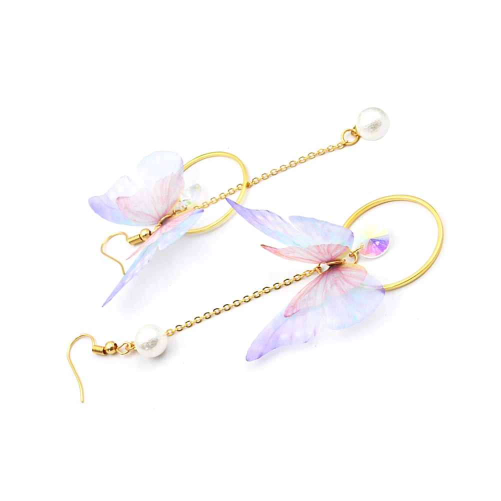 Trendy Temperament Yarn Dangle Earrings Long Ear Line Simulated Pearl Pendientes Fashion Earrings