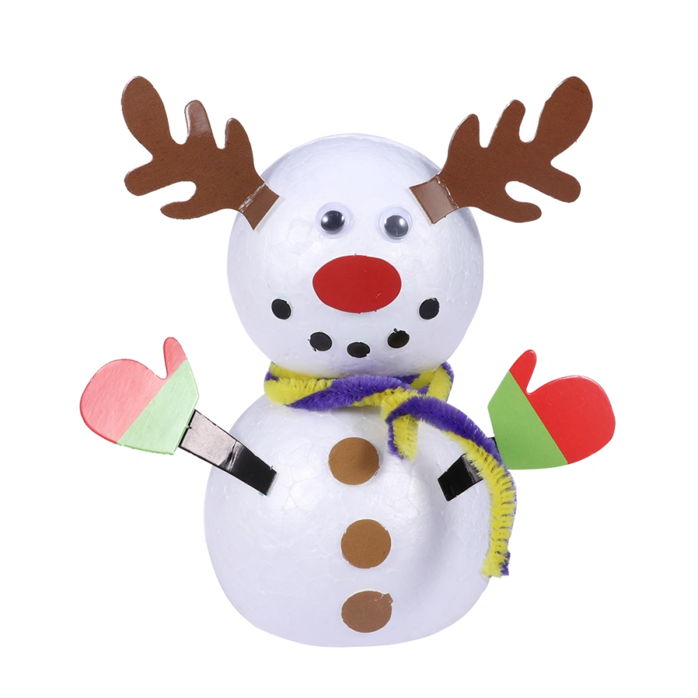 Kids Snowman Making Materials Christmas DIY Crafts Supplies Accessories for Kindergarten Classroom (Reindeer Antler)