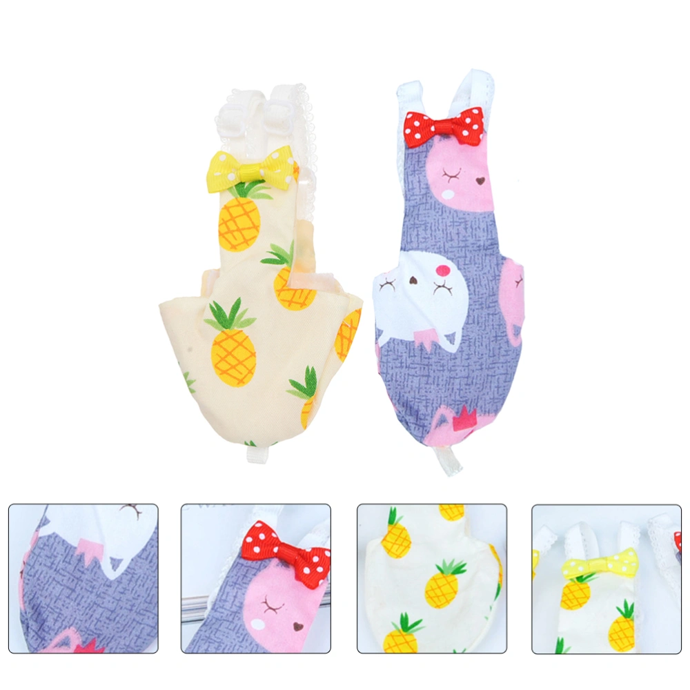 2Pcs Creative Pet Diapers Cartoon Bird Parrot Flying Clothes Pet Nappy Supplies