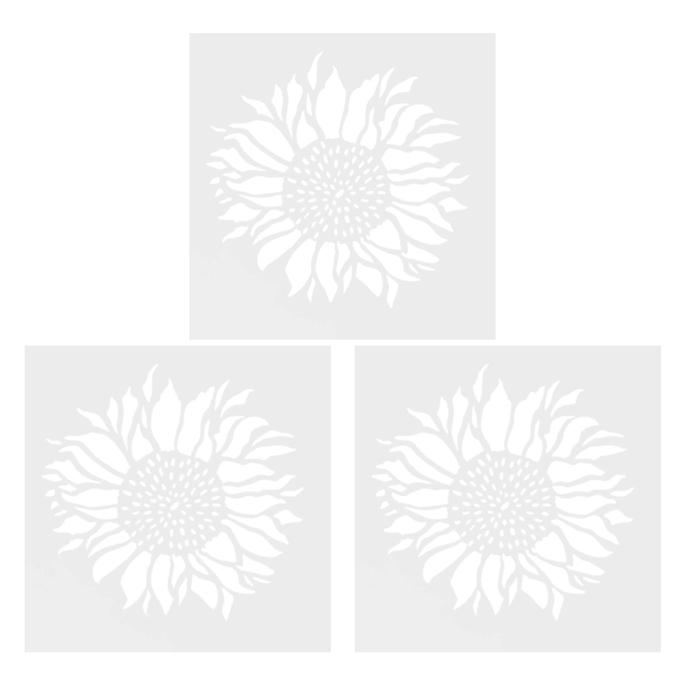 3pcs Sunflower Painting Templates DIY Hollow Painting Stencils for Art Projects