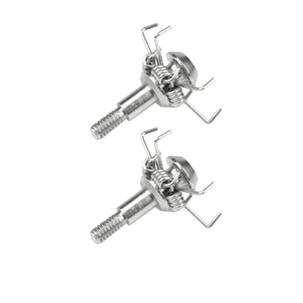 2PCS 6.2mm Thread Judo Arrow Tips Archery Arrowhead Broadheads Accessory for Compound Bow Recurve Bow (Silver)