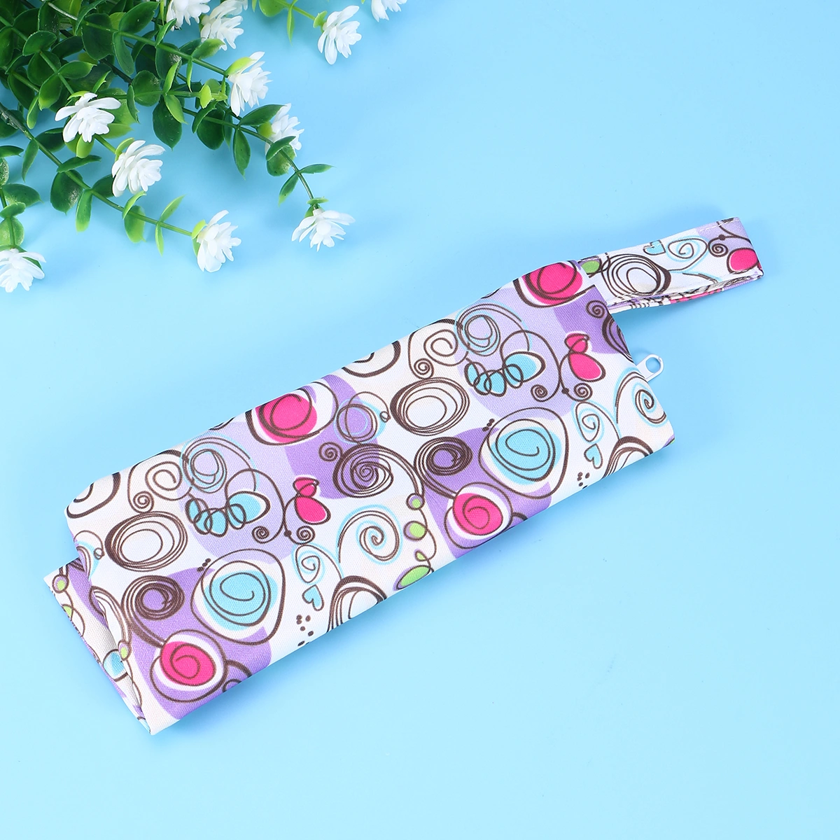 Baby Diaper Bag Washable Waterproof Diaper Storage Pouch for Outdoor Walking (Random Pattern)