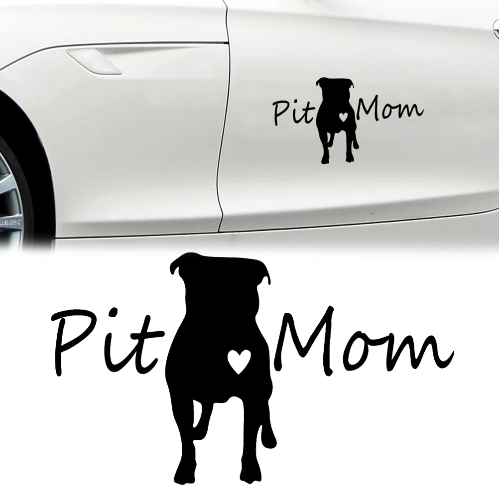 Car Sticker Waterproof Pit Mom Pit Bull Pitbull Dog Decal Car Sticker Decoration