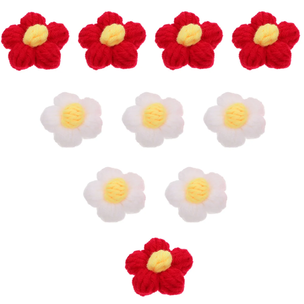 10Pcs Manual Flower Ornament Lovely DIY Brooch Flower Headdress Accessories