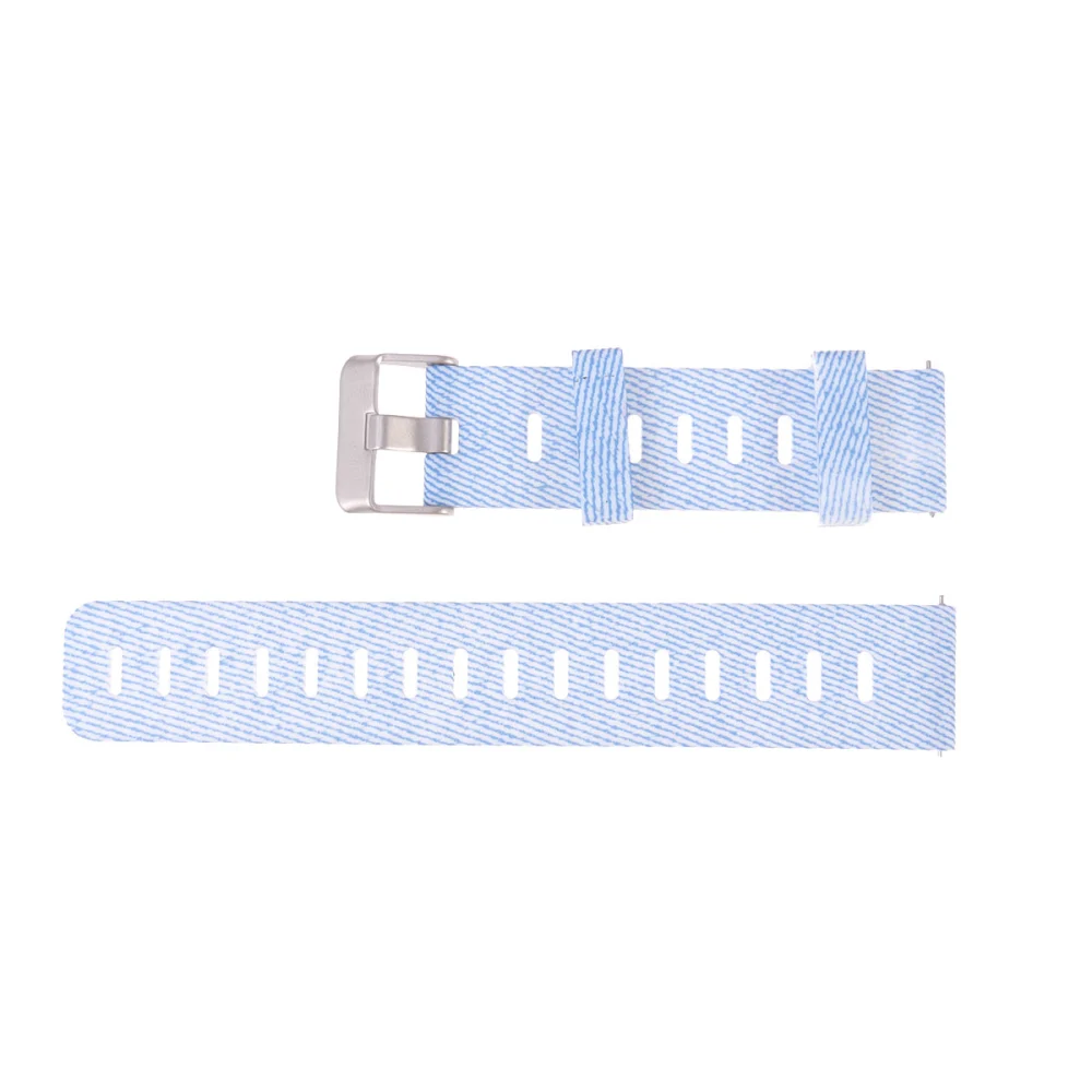 Personalized Painted Silicone Watchband Delicate Watch Strap Compatible for Bip (Blue Cowboy Pattern)