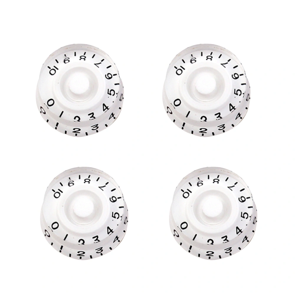 4 PCS/ Set Guitar Knobs Volume Tone Control Knobs Rotary Knobs for Epiphone Style Electric Guitar Parts Replacement (White)