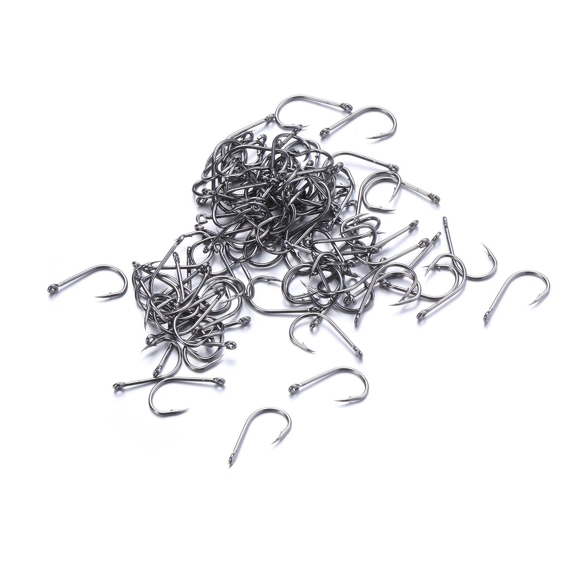 100 PCS Fishing Hooks High Carbon Steel Perforated Fishing Hooks Fly Fishing Hooks Fishing Tackle Set for Salt Water Fresh Water Lakes Rivers Streams (#9)
