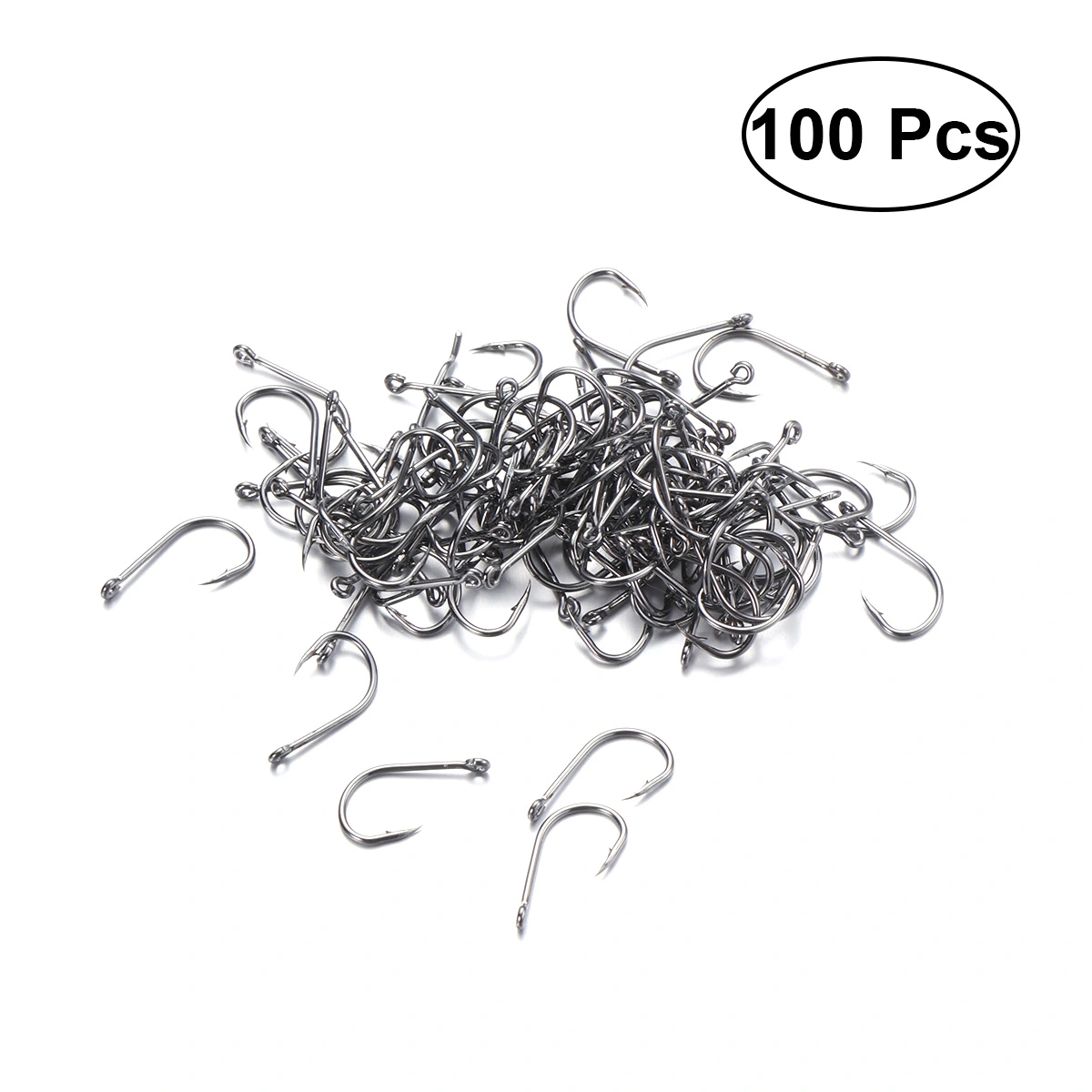 100 PCS Fishing Hooks High Carbon Steel Perforated Fishing Hooks Fly Fishing Hooks Fishing Tackle Set for Salt Water Fresh Water Lakes Rivers Streams (#9)