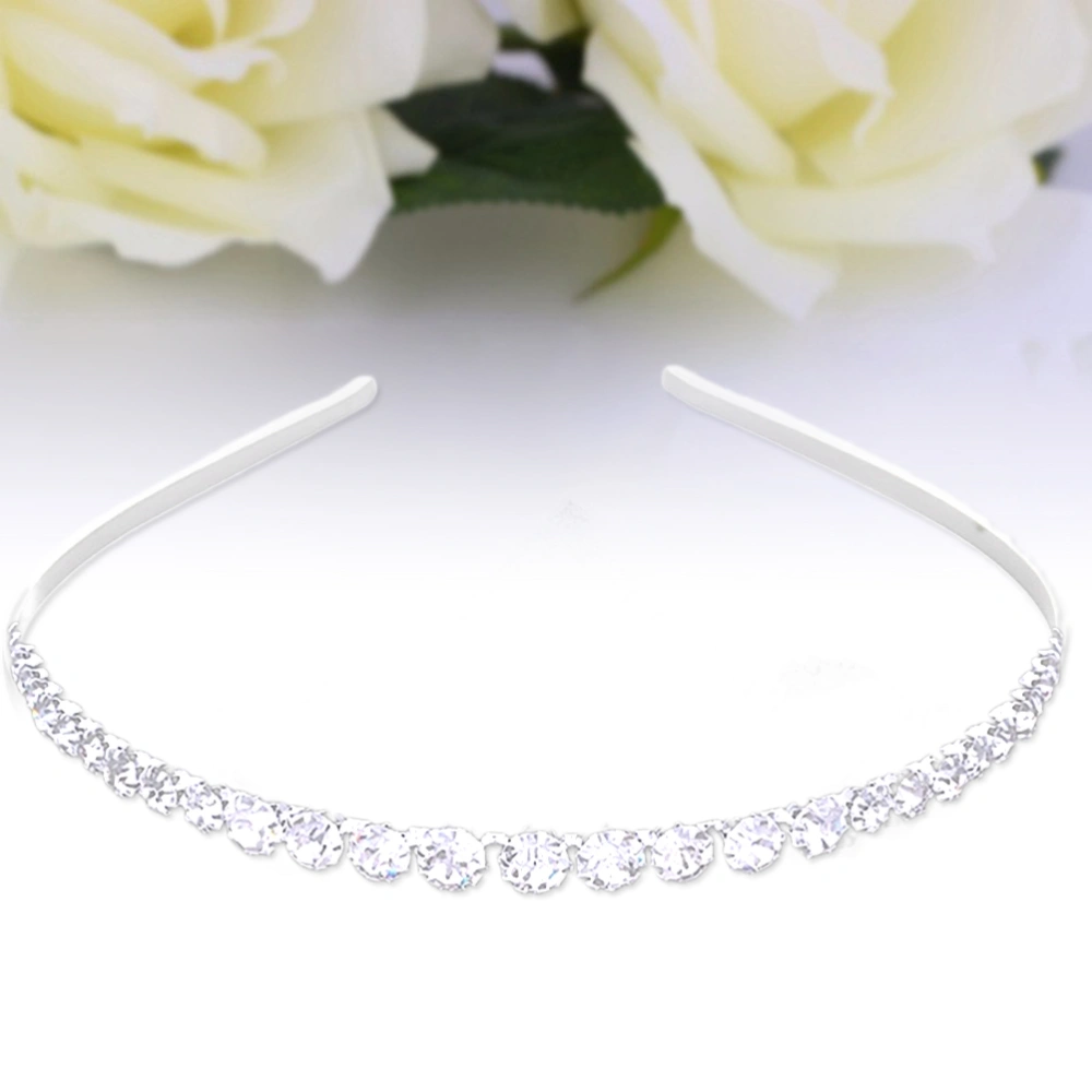 Bridal Crown Rhinestone Crown Elegant Wedding Headdress Beautiful Bridal Tiara Bloom Headdress for Woman (R0651)