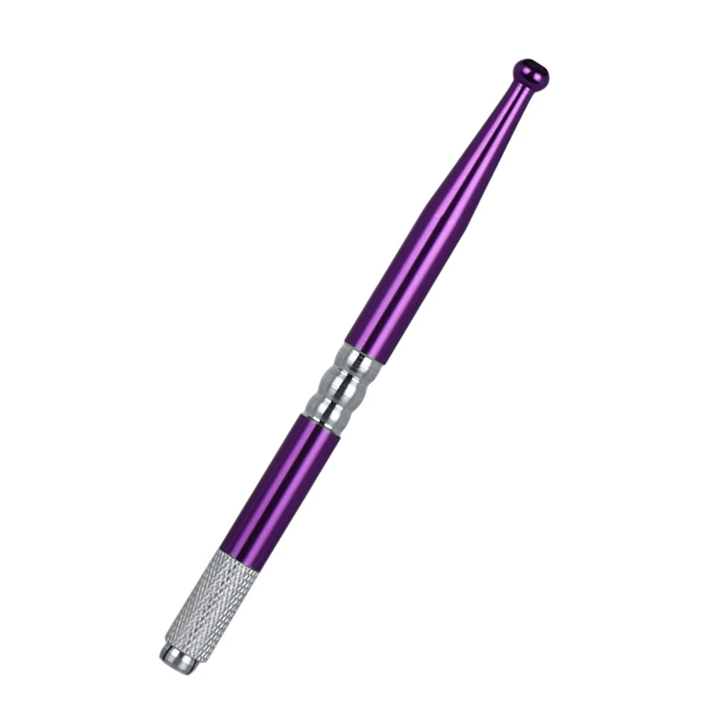 1pc Semi-Permanent Eyebrow Pen Round Head Pen Multifunction Eyebrow Embroidery Pen (Purple)