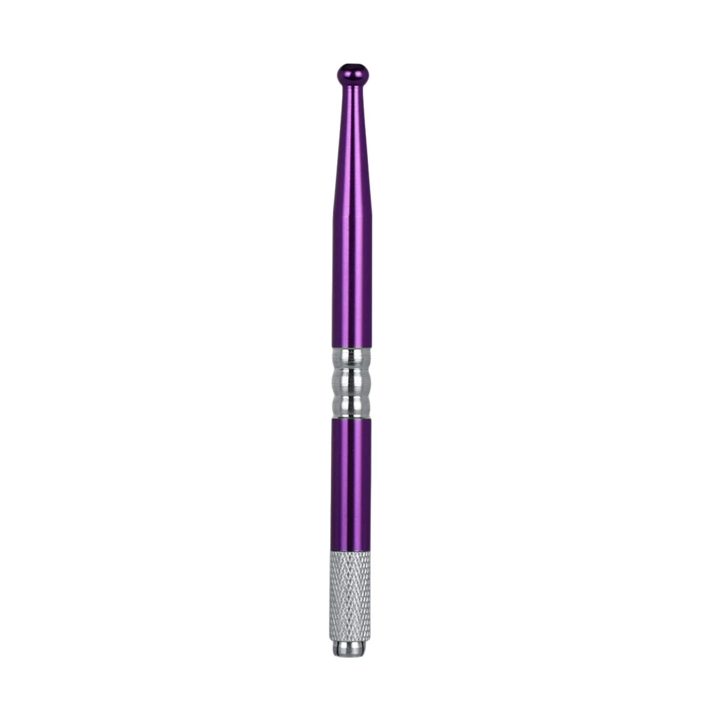 1pc Semi-Permanent Eyebrow Pen Round Head Pen Multifunction Eyebrow Embroidery Pen (Purple)