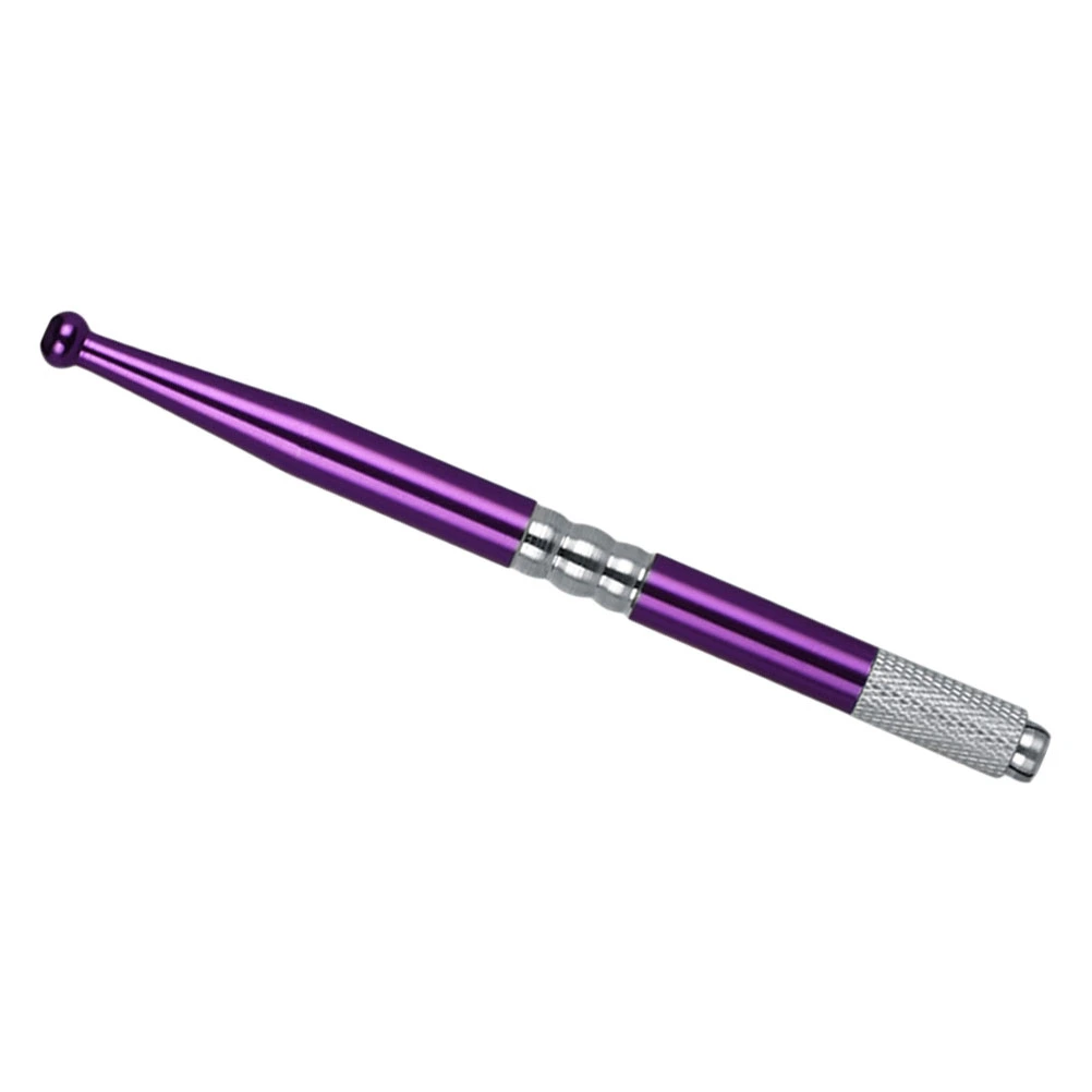 1pc Semi-Permanent Eyebrow Pen Round Head Pen Multifunction Eyebrow Embroidery Pen (Purple)
