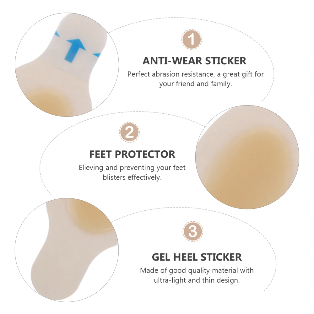 10Pcs Blister Prevention Pads Gel Rear Heel Stickers Women Anti-wear Stickers