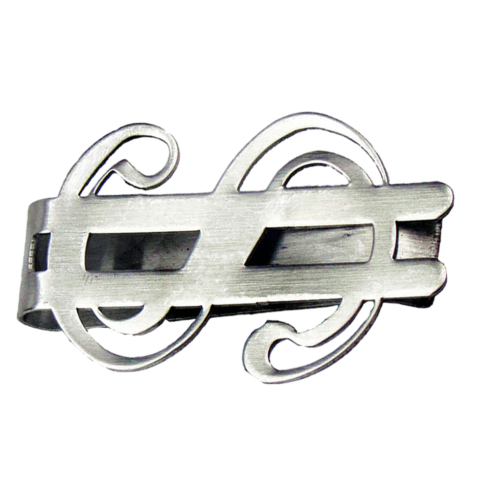2pcs Stainless Steel Billfold Money Wallet Clips Dollar Sign Shape Banknote Clips Money Credit Holder