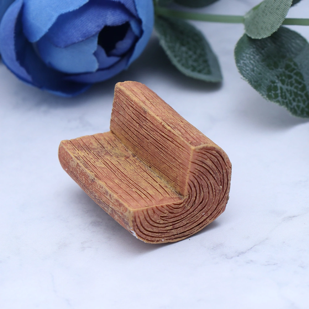 Creative Resin Stool Chair Miniature Landscape aquarium Decors  Simulated Wooden Long Chair Plant Ornaments for Doll House Supplies