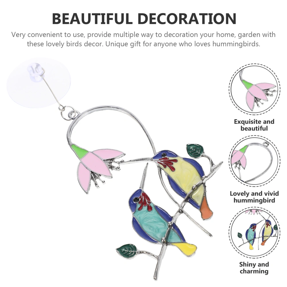 1pc Delicate Hummingbirds Hanging Pendant Hummingbirds Ornament Garden Decor