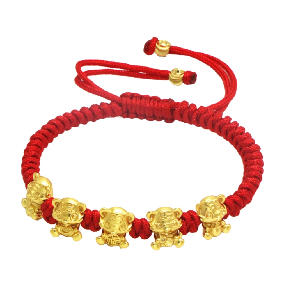 New Year Bracelet Decorative Tiger Wrist Chain Gift Festival Red Rope Bracelet