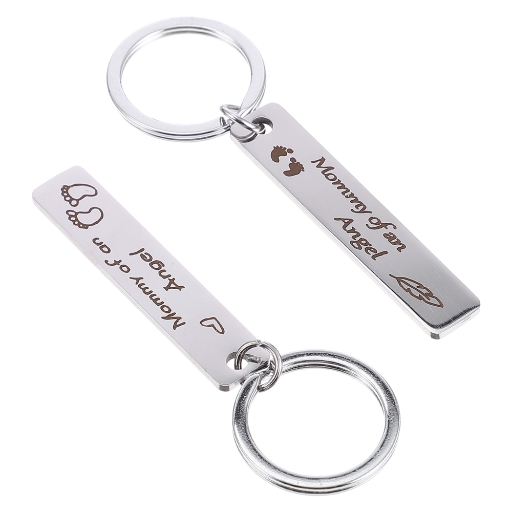 2pcs Thanksgiving Mother's Day Keychains Gift Mommy of an Angel Keychains