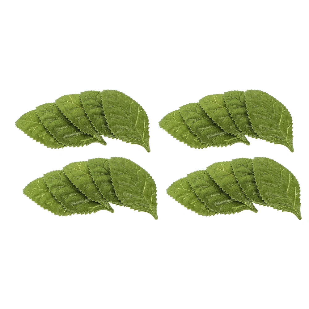 100Pcs Stain Leaves Handcrafts Leaves Decor Accessories Fake Leaves Decor