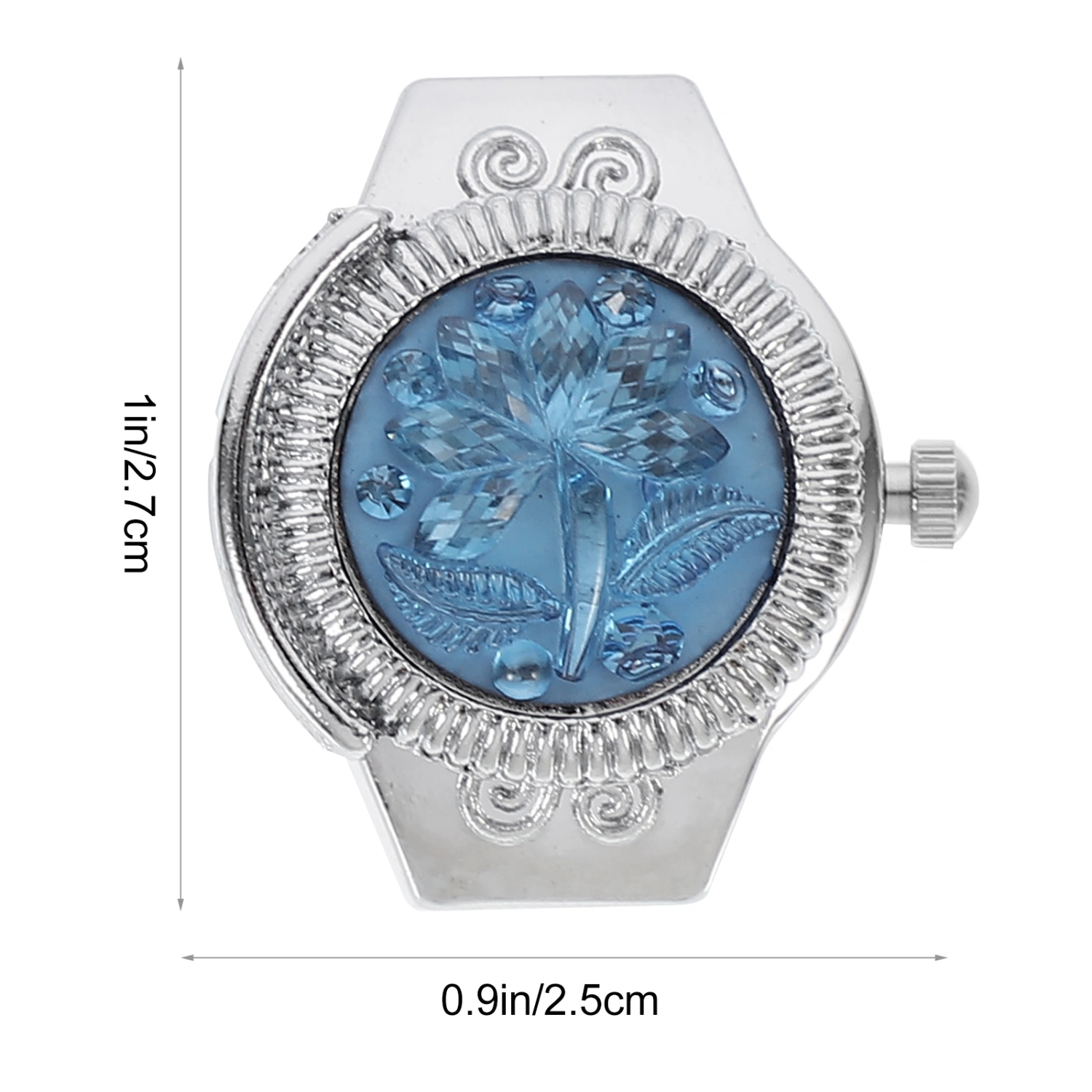 1pc Fashion Finger Ring Watches Portable Finger Watch Decorative Finger Watch