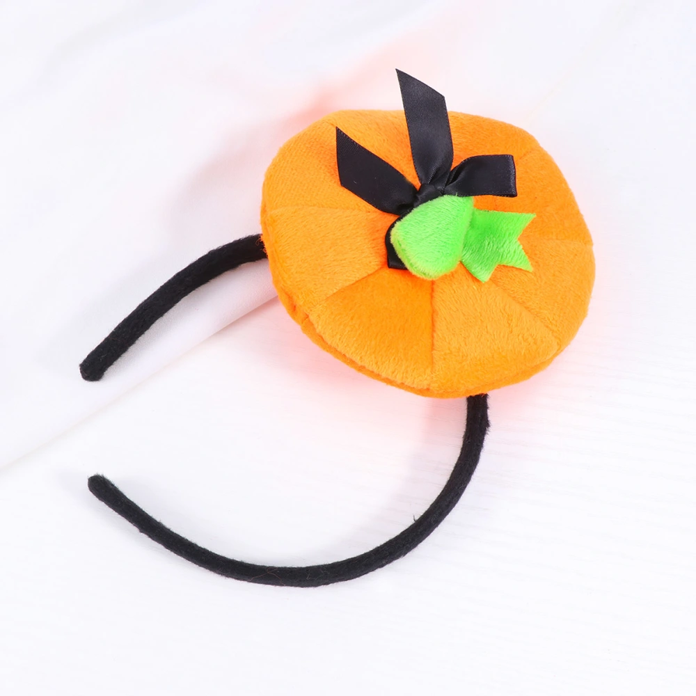 Halloween Headband Pumpkin Hat Shape Hair Headpiece for Costume Party Masquerade(Orange)