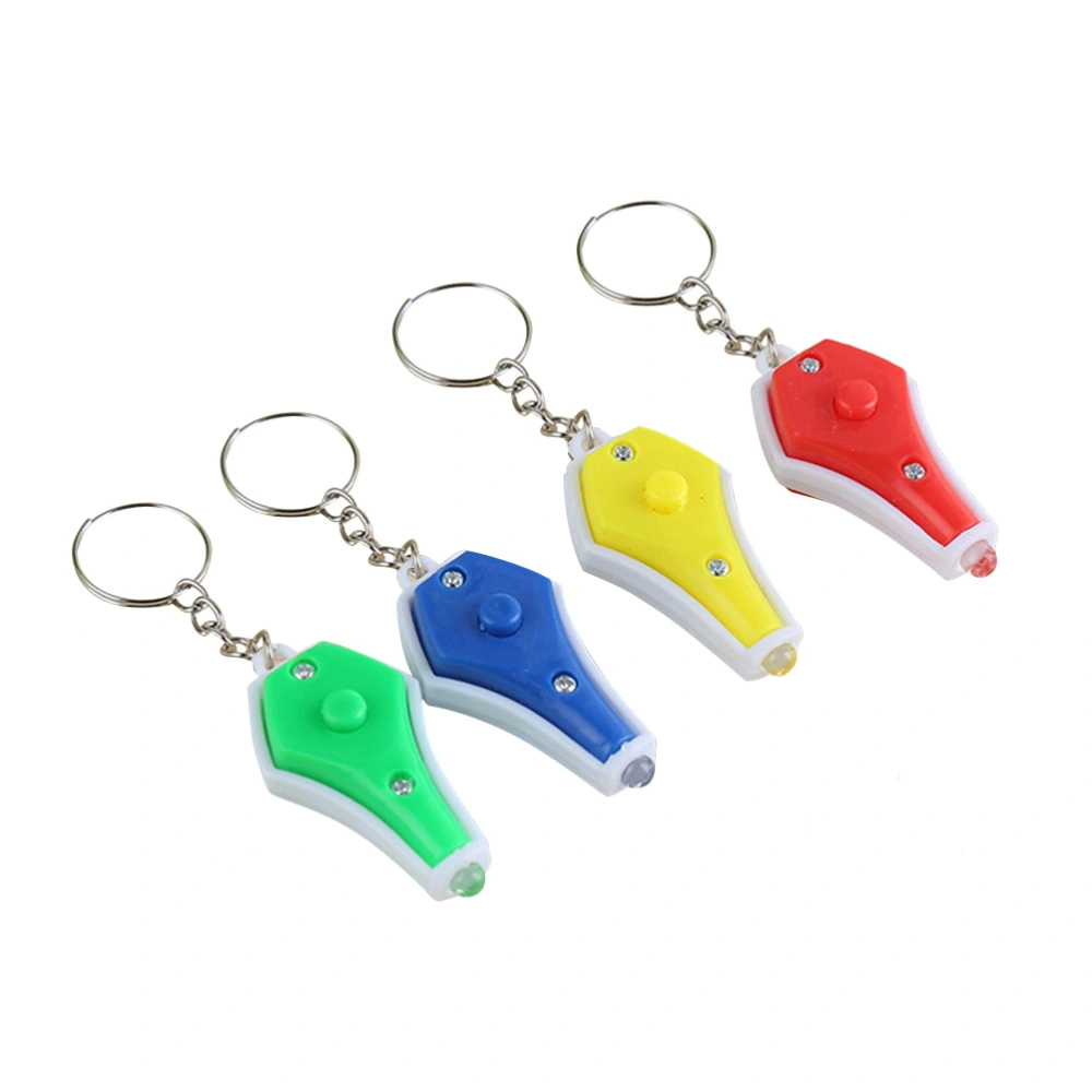 4 Pcs Keychain LED UV Light Keychain Portable Mini Keyring with Money Detector (Random Color)