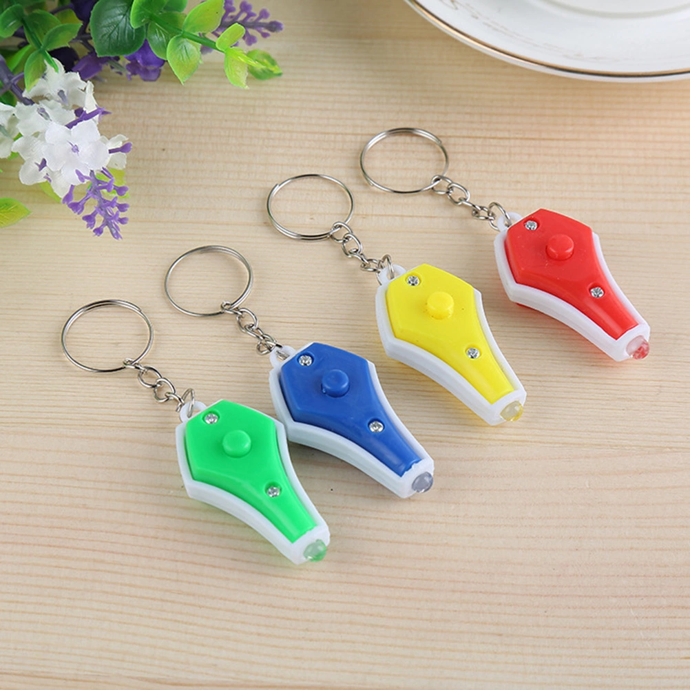 4 Pcs Keychain LED UV Light Keychain Portable Mini Keyring with Money Detector (Random Color)
