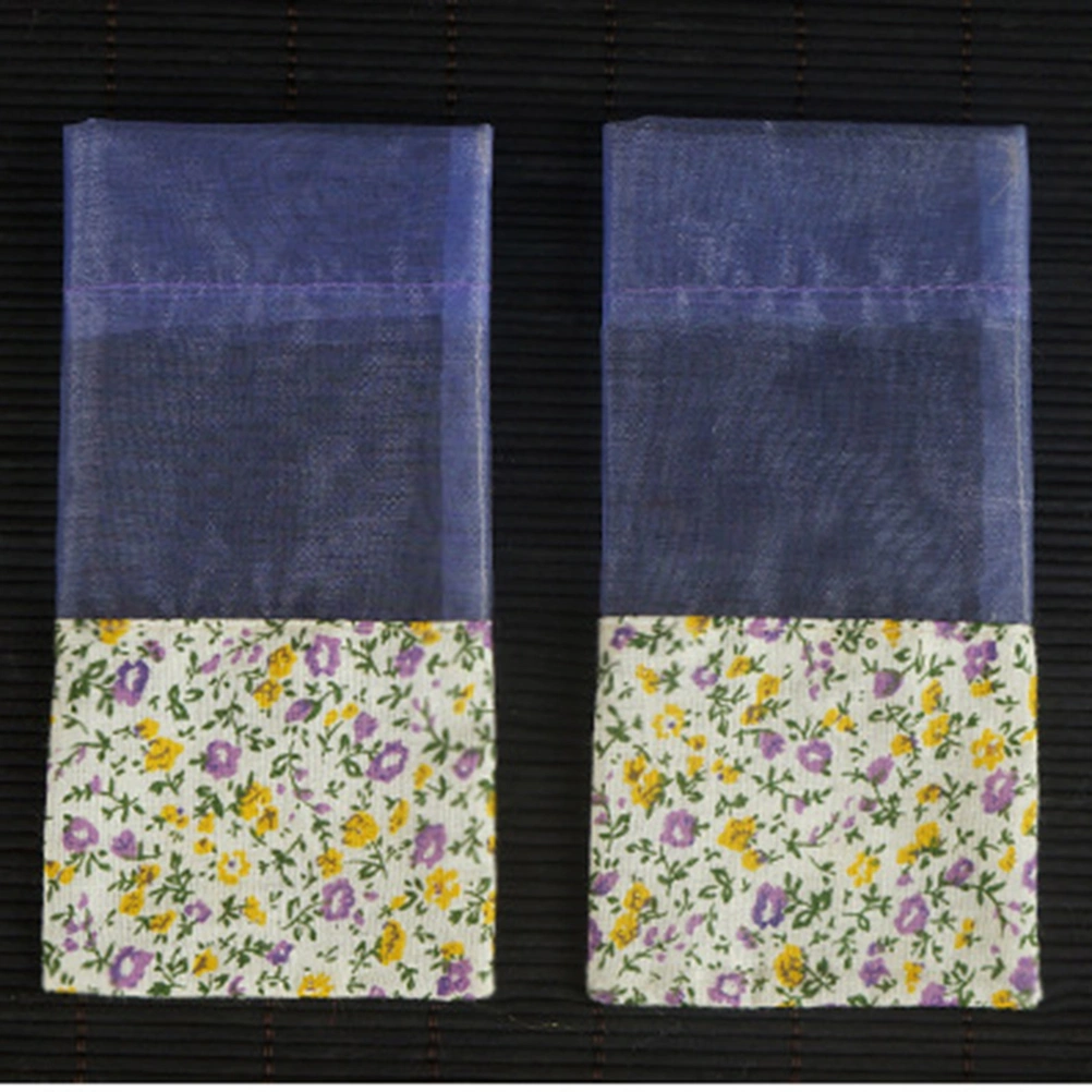 10pcs Empty Lavender Bags Flower Printing Sachets Bag Fragrance Pouch for Relaxing Sleeping Light Purple with Floral