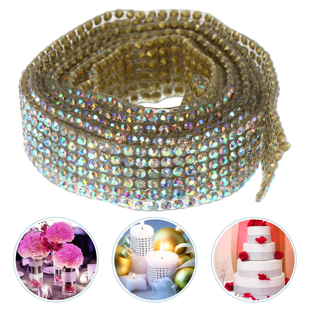 1 roll of Rhinestone Wraps Crystal Sparkling Tape Crystal Rhinestone Banding Belts