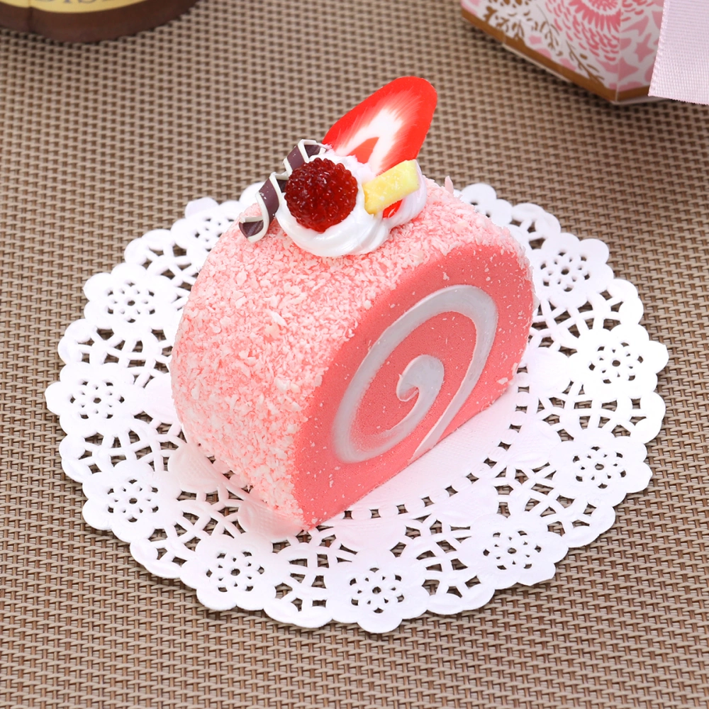 Creative Artificial Cake Fake Simulation Realistic Food Imitation Faux Replica Sprinkle Cake Bread Dessert for Home Kitchen Party Decoration Display Toy Photography Props (Pink)