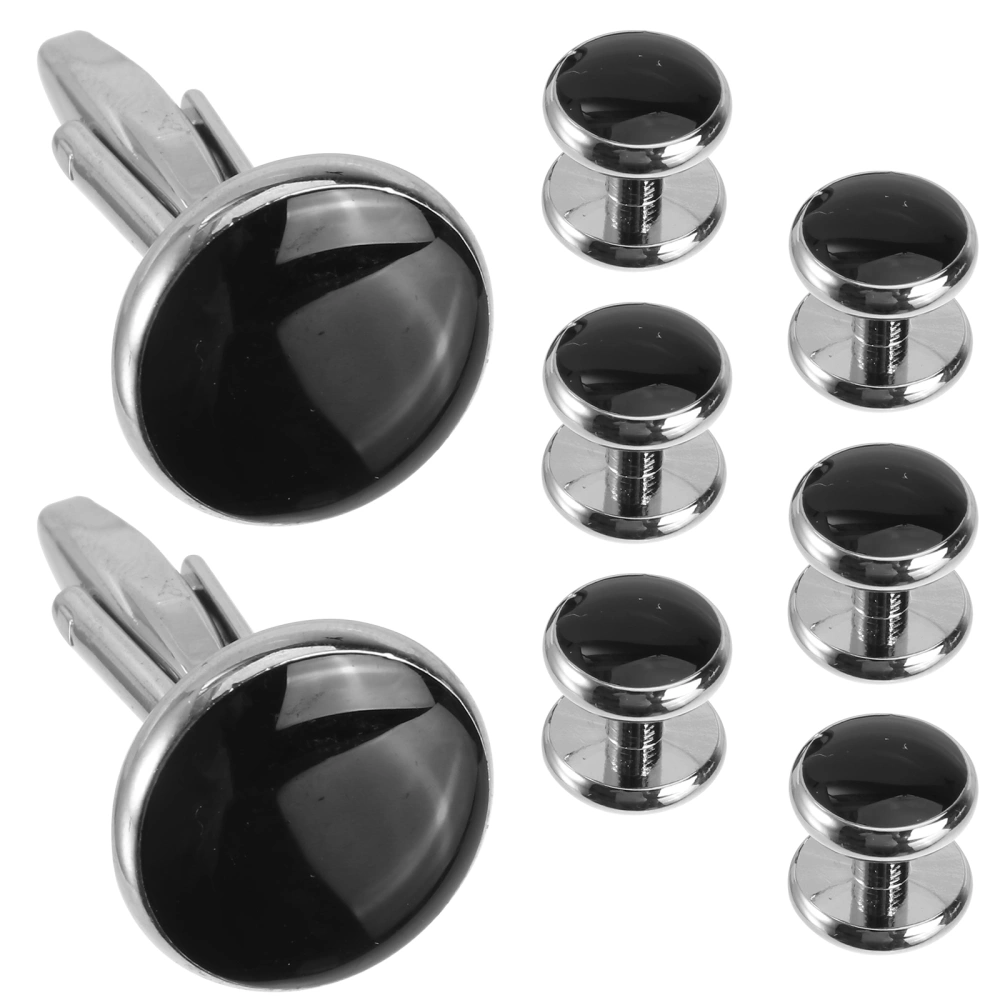 8Pcs Classic Copper Cuff Links French Style Cuff Studs Male Skirt Cuff Links