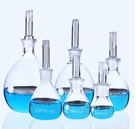 Gravity Bottle Glass Pycnometer with Perforated Stopper Empty Lab Bottle(10ml)