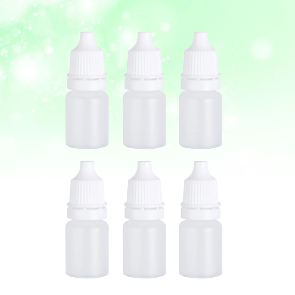 6Pcs 5ml Empty Plastic Squeezable Dropper Bottles Eye Liquid Dropper Dropping Bottles (White)